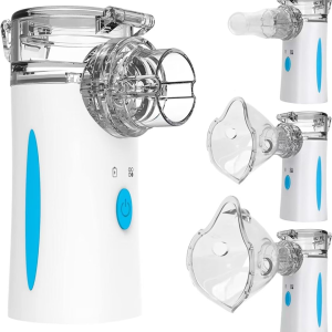 Portable Nebulizer - Nebulizers, Rechargeable Nebulizer Machine for Adults and Kids, Ultrasonic Nebulizer with Two Modes & Self-Cleaning Function for Breathing Problems, FSA and HSA Eligible